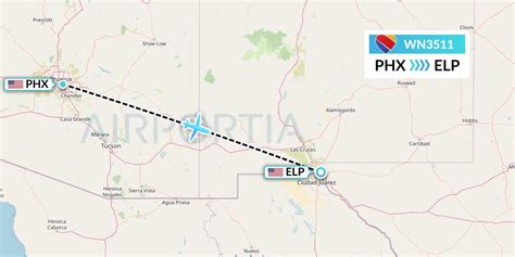 WN3457 Flight Status Southwest Airlines: El Paso to Phoenix.